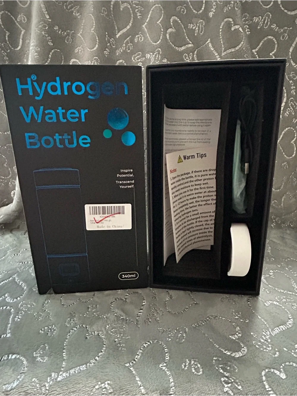 NWT USAKHAN 11oz, Copper, Hydrogen Water Bottle Portable Hydrogen Generator